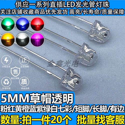 5mm/f4.8草帽白发黄橙蓝翠绿白紫
