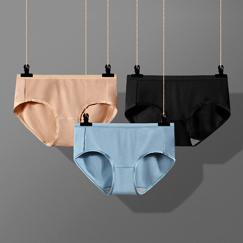 莫代尔石墨烯裸感提臀薄款三角裤