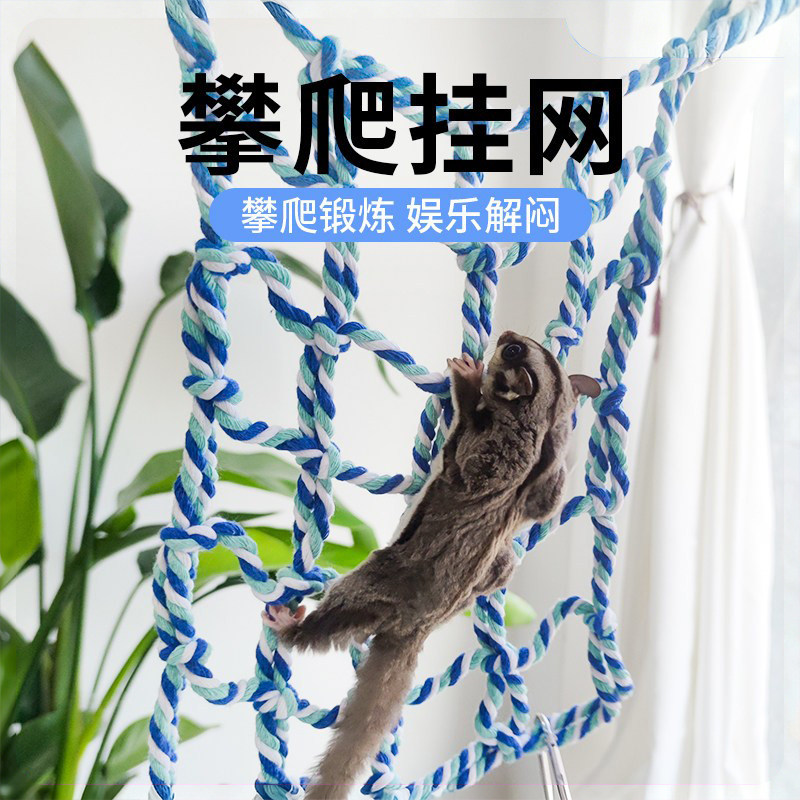 蜜袋鼯攀爬玩具解闷互动爬行玩耍训练自粘平台鹦鹉啃咬解闷用品