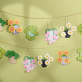 户外春天花瓶挂饰手工diy儿童制作材料包幼儿园区角环创装 饰布置