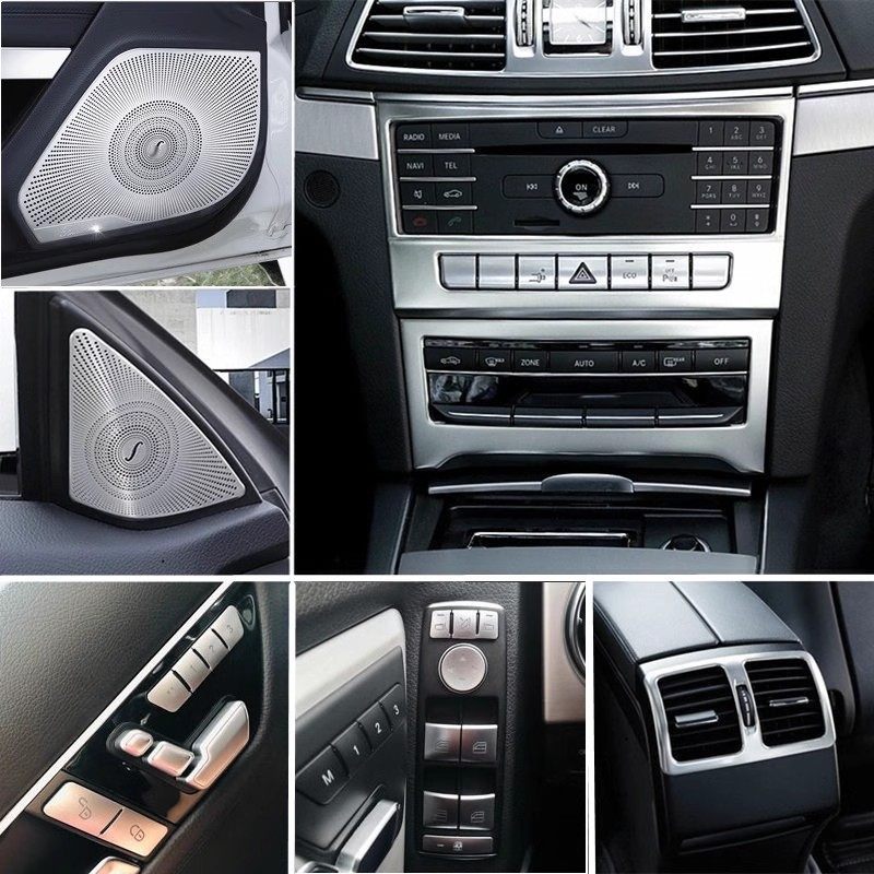 适用奔驰老双门E级W207coupe轿跑e200 e260 e300中控内饰贴按键贴