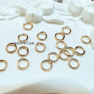 美国14K包金  开口圈闭口圈C圈 手链项链DIY链接 手工绕线DIY配件