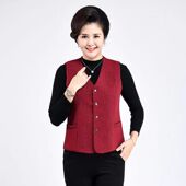 马甲女春季 背心 坎肩妈妈老年人宽松无袖 新款 中老年女士马甲薄款