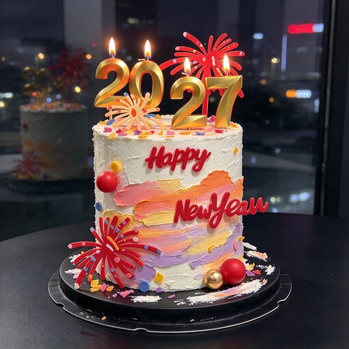 2027网红款礼花亚克力蛋糕装饰