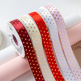 爱心斑点丝带情人节花束绑带惊喜礼品盒丝带装饰蛋糕盒绑带装扮