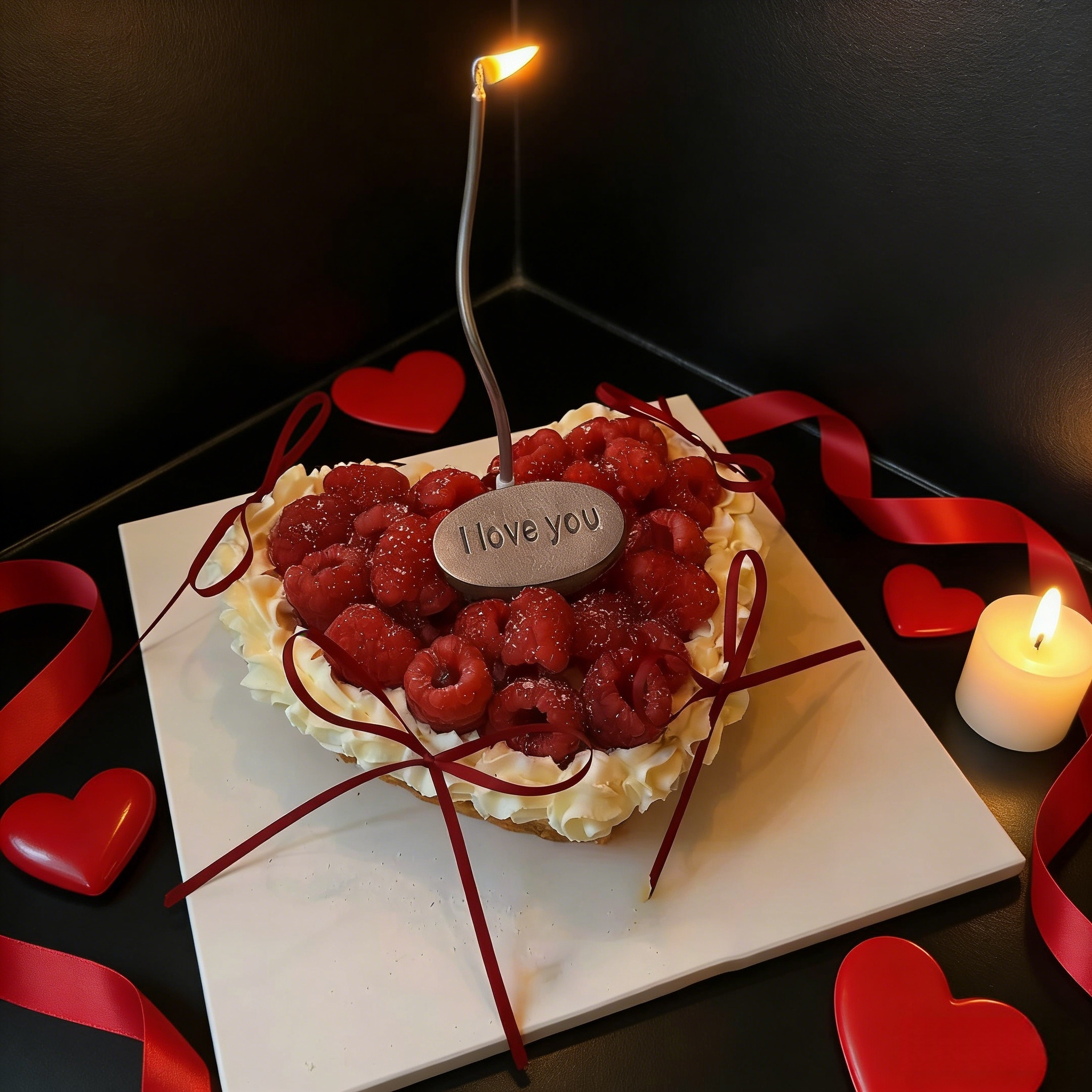 情人节情侣爱心蛋糕love饼干装饰