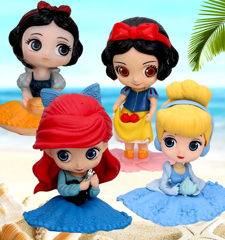 大头公主烘焙装饰摆件冰雪美人鱼美少女宝贝动画人物生日蛋糕插件