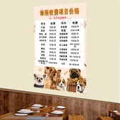 诊所收费指南价目表海报 医院卫生室收费公示贴纸自粘墙面贴纸