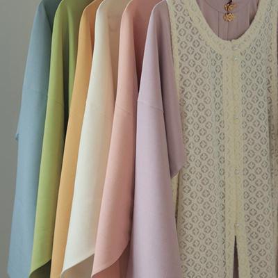 彩虹弓袋袖蕾丝比甲带口带马面裙