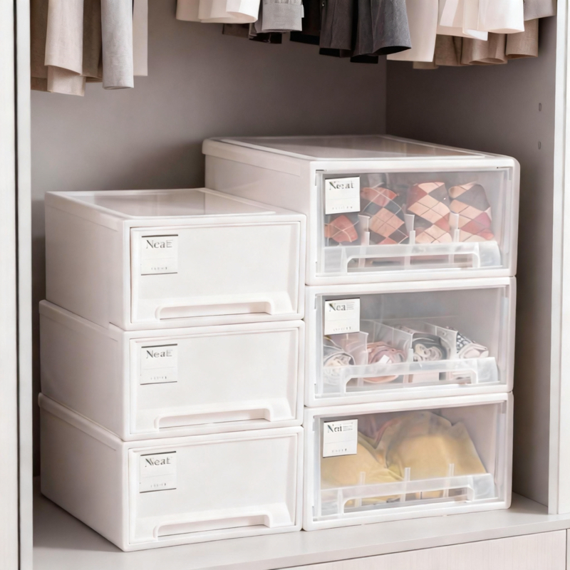 内衣内裤袜子三合一收纳盒大容量抽屉式宿舍衣柜文胸分格整理箱