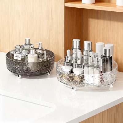 厨房可旋转调料置物架多功能360度化妆品收纳盒高级2025新款