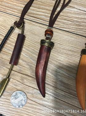 例外手工文艺风长款木质毛衣链