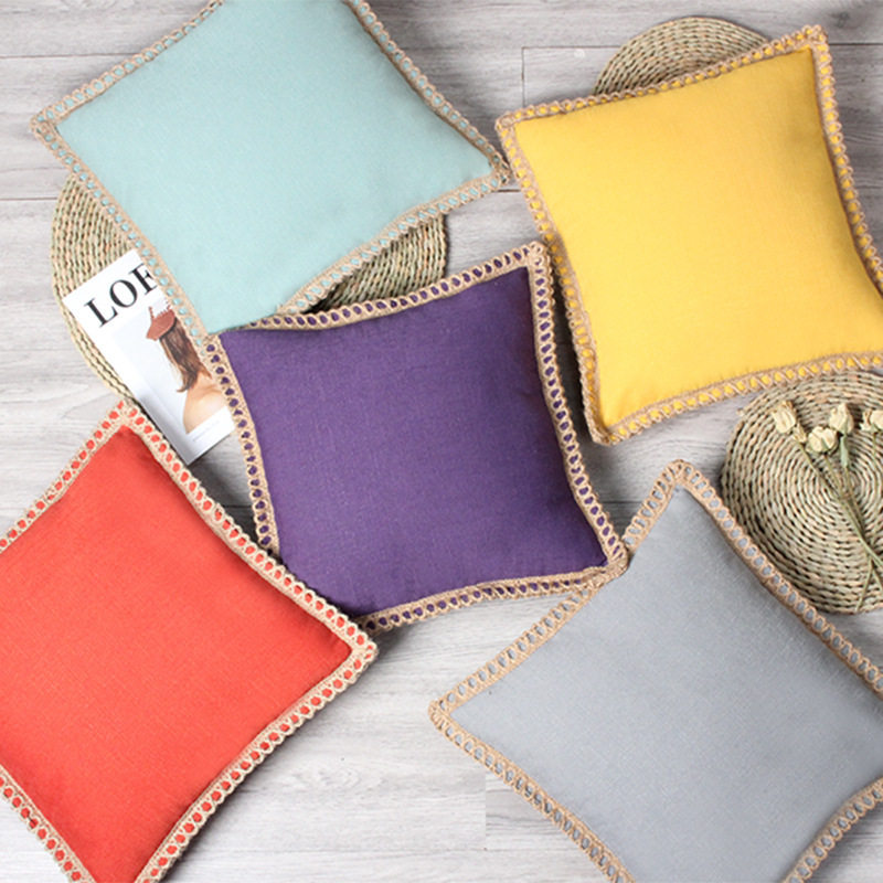 沙发抱枕方形家居棉麻抱枕客厅装饰沙发靠枕纯色简约汽车靠枕套,居家布艺,抱枕被,淘宝优惠券,粉丝福利购,淘宝优惠卷