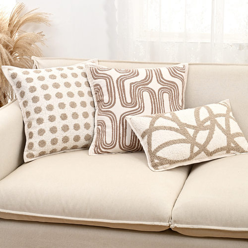 北欧轻奢高级感中古风米咖抱枕