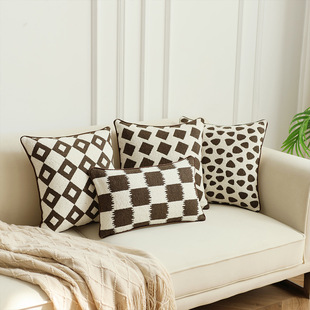 雪尼尔客厅北欧风格 现代简约抱枕靠垫柔软舒适客厅卧室沙发批发