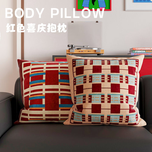 美式复古抱枕沙发靠背垫卧室床头靠枕套靠垫飘窗床上腰靠腰枕