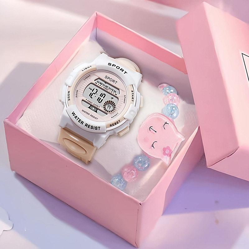 儿童手表女款小学生初中生可爱简约森系小清新学院潮流女孩电子表