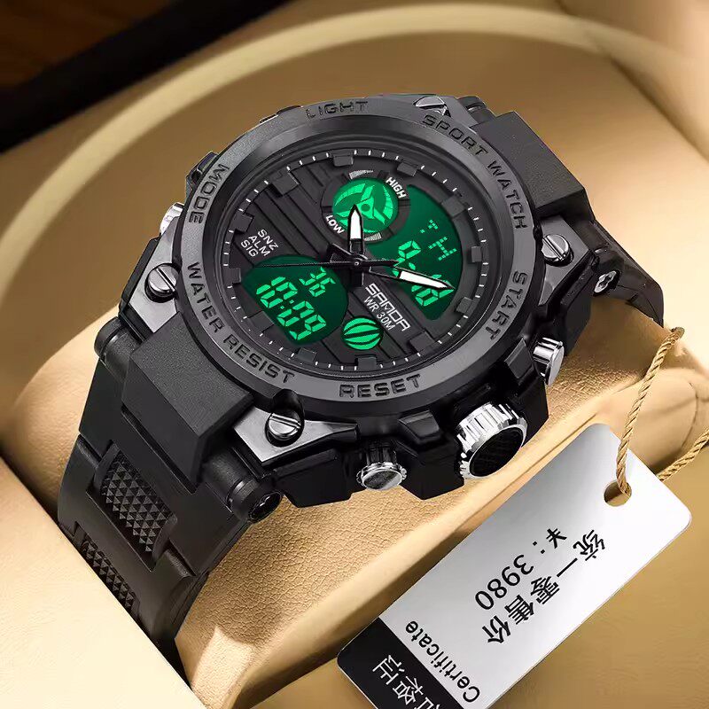 新款多功能运动电子手表男款青少年初高中小学生潮流韩版计时夜光