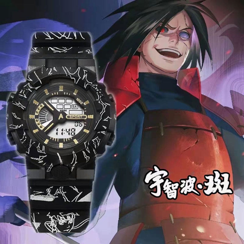 火影忍者联名手表初中小学儿童电子手表炫酷涂鸦闹钟夜光手表男女