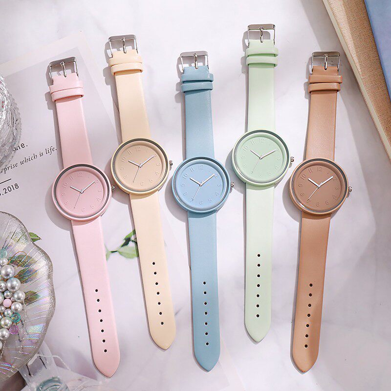 考试用手表女款高颜值初高中学生简约小众设计森系可爱石英表