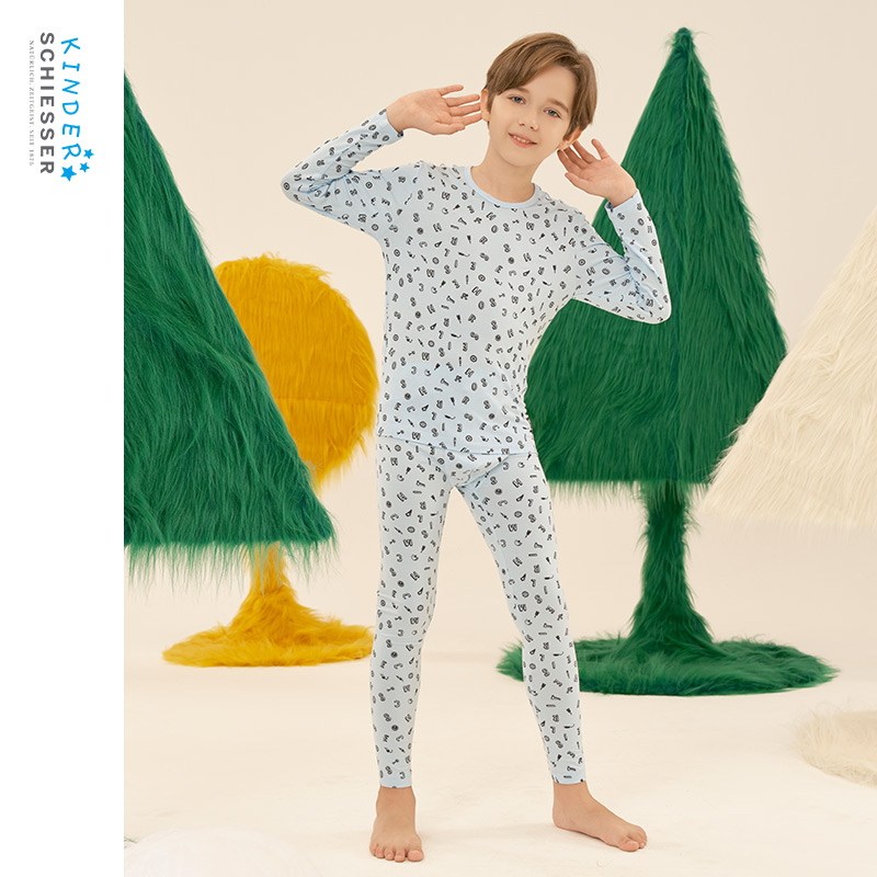 舒雅男童莫代尔保暖内衣套装