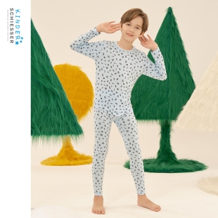 保暖内衣套装 男童莫代尔软糯亲肤轻薄透气秋衣秋裤 新品 舒雅童装