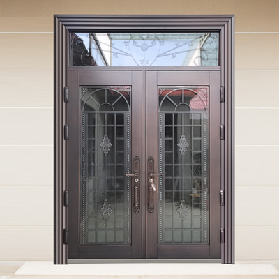 锌合金玻璃别墅自建房双开大门