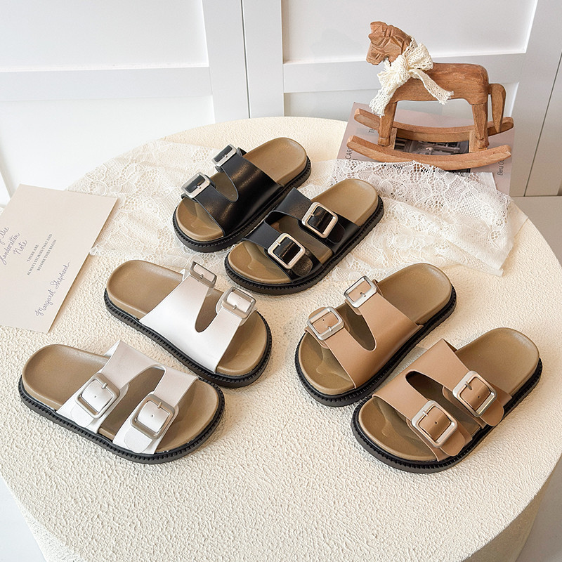 2026新款复古搭扣厚底勃肯鞋韩版休闲女童凉拖鞋百搭外穿一字拖鞋,童鞋/婴儿鞋/亲子鞋,儿童凉拖鞋,淘宝优惠券,粉丝福利购,淘宝优惠卷