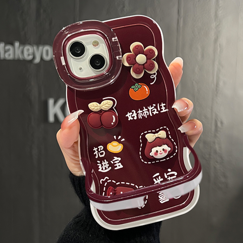 适用华为mate60pro手机壳pura70+新女款荣耀200/100硅胶p50好柿发生公仔隐形双支架nova12/11防摔90/80保护套