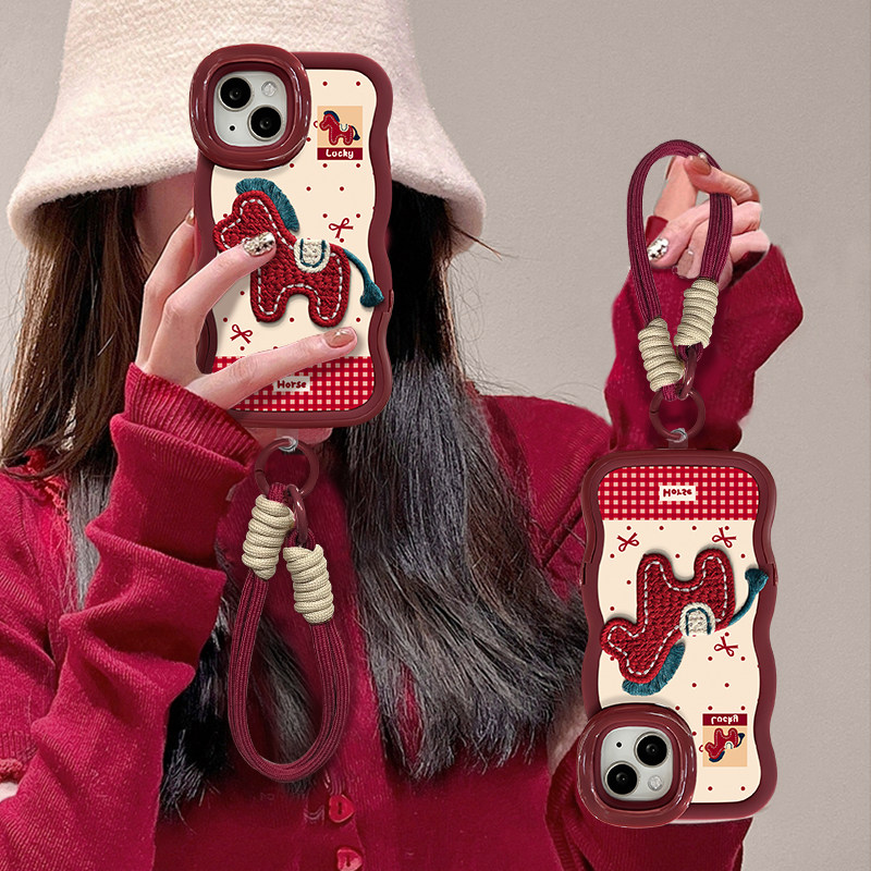 适用于荣耀magic8Pro手机壳新女款magic7酒红2026本命年magic6至臻版刺绣小马隐形双支架波浪边软硅胶保护套,3C数码配件,手机保护套/壳,淘宝优惠券,粉丝福利购,淘宝优惠卷