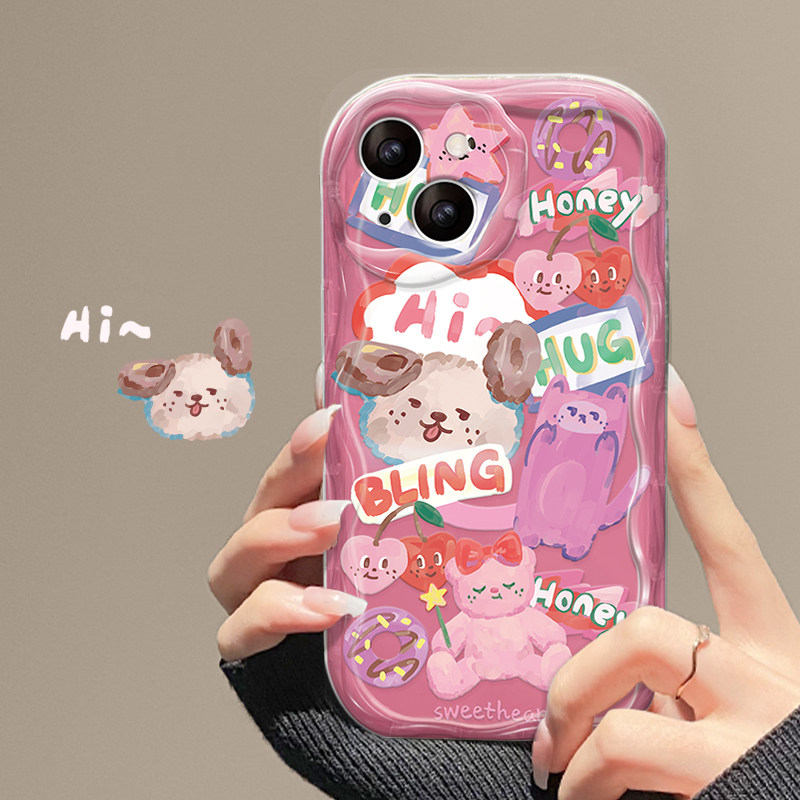 适用苹果14promax手机壳新女款iPhone13全包防摔11/12mini透明xs/xr可爱卡通涂鸦7plus奶油纹8p保护套6s小众怎么样,好用不?