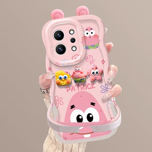 12派大星透明隐形双支架Findx9pro软硅胶7 14高级防摔11 8全包保护套 reno13 适用opporeno15pro手机壳新女款