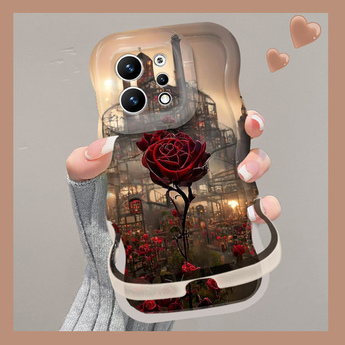 适用OPPO玫瑰城堡双支架手机壳