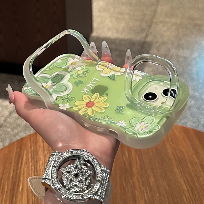 油画花朵双支架手机壳全型号