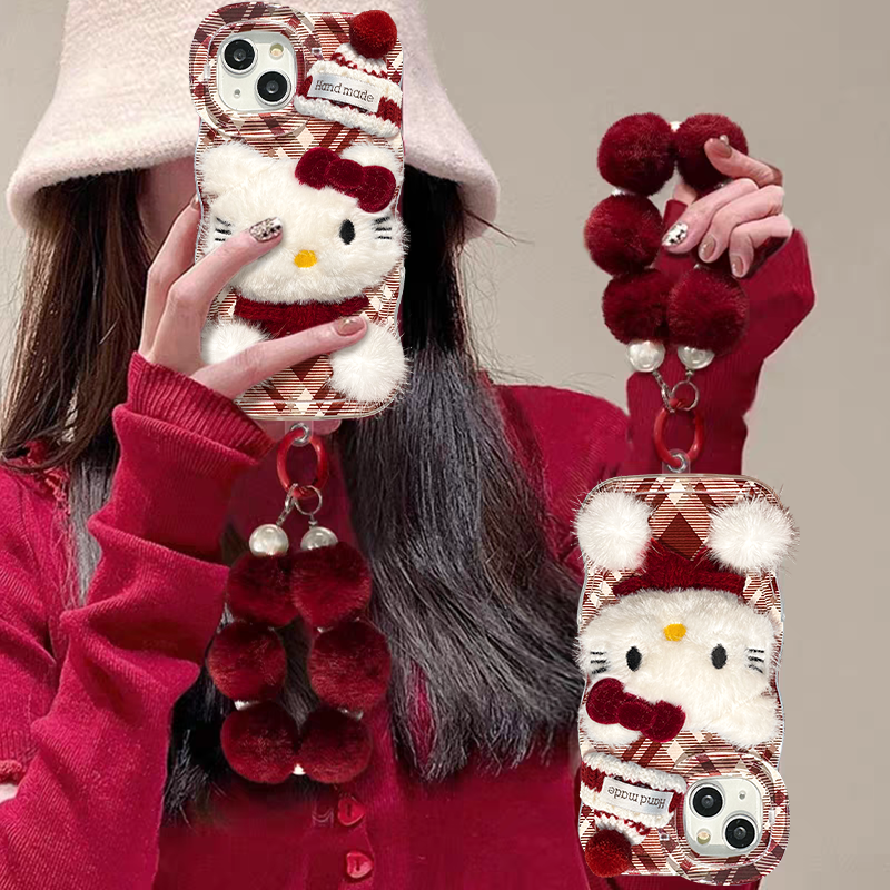 适用苹果13手机壳新女款iPhone15promax/16毛绒围巾小猫咪挂绳11隐形双支架12硅胶14plus秋冬xr保护套圣诞节,3C数码配件,手机保护套/壳,淘宝优惠券,粉丝福利购,淘宝优惠卷