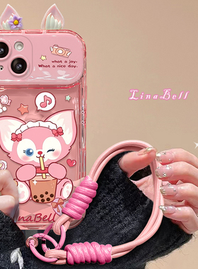 适用于苹果17promax手机壳iPhone16/15Pro玲娜贝儿14plus翻盖镜子13/12防摔11新女款xsmax挂绳7软硅胶保护套