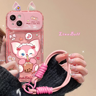 xsmax挂绳7软硅胶保护套 12防摔11新女款 适用于苹果17promax手机壳iPhone16 15Pro玲娜贝儿14plus翻盖镜子13