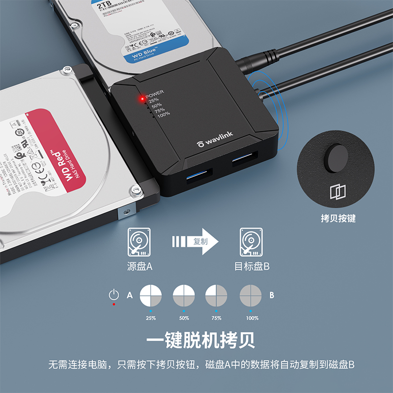 睿因usb3.0转sata易驱线5Gbps