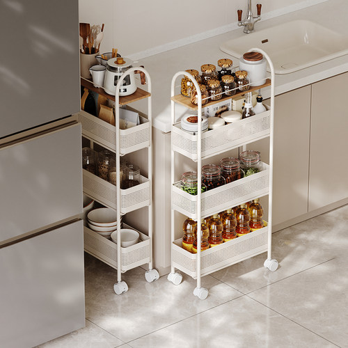 格美居夹缝置物架厨房移动收纳架