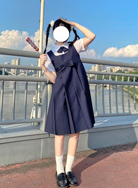 甜豆甜心日系软妹原创兔甜甜可爱乖巧蝴蝶结护奶裙jk卡奶裙连衣裙