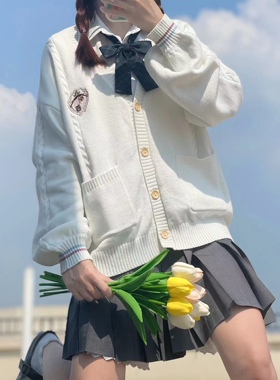 jk针织开衫学院风毛衣