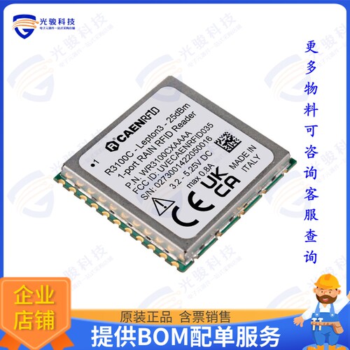 WR3100CXAAAA 射频元件R3100C - Lepton3 - 25dBm 1-Port