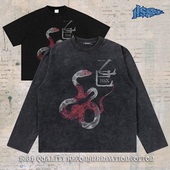 t恤男式 notsexx 直喷重磅纯棉短宽boxy短袖 长袖 2025乙巳蛇年 数码