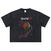 vintage做旧白墨直喷260g短袖 NOTSEXX JASON杰森 t恤男boxy短宽