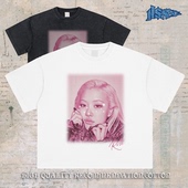 ROSE人像 进口数码 直喷重磅纯棉短宽boxy短袖 notsexx 美式 t恤