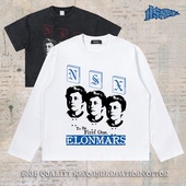 少年埃隆 进口数码 直喷重磅纯棉短宽boxy短袖 notsexx 长袖 t恤男