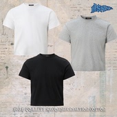 修身 版 短袖 245g凉感索罗娜纯色光板短款 t恤男女国潮基础款
