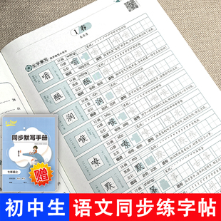 2026初中生七八九年级789下册语文字帖人教版同步练字正楷+行楷