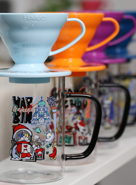 HARIO&MASADA&NONO城市系列联名 V60手冲咖啡套装滤杯滤纸家用