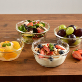 HARIO日本高硼硅玻璃碗 耐高温烤盘烘焙料理碗沙拉碗烤箱家用